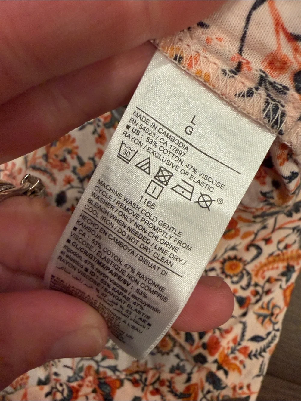 Old Navy Puff Sleeve Waist Defined Floral Smocked Midi Dress Large NWT - C60-009 - Picture 8 of 9